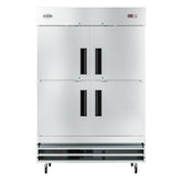 54 in. Commercial Stainless Steel Solid Half Door Reach-In Freezer, 47 cu. ft. RIF-2D-SSHD